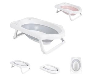 Maui Folding Baby Bathtub 84 cm Long Drain Compartments Colour: Grey