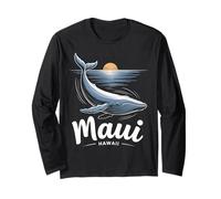 Maui Hawaii Humpback Whale Watching Souvenir Black Long Sleeve T-Shirt