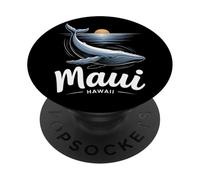 Maui Hawaii Humpback Whale Watching Souvenir Black PopSockets Adhesive PopGrip