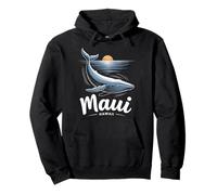 Maui Hawaii Humpback Whale Watching Souvenir Black Pullover Hoodie
