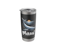 Maui Hawaii Humpback Whale Watching Souvenir Black Stainless Steel Insulated Tumbler