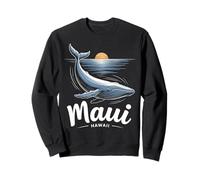 Maui Hawaii Humpback Whale Watching Souvenir Black Sweatshirt