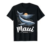Maui Hawaii Humpback Whale Watching Souvenir Black T-Shirt