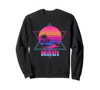 Maui Hawaii Retro 80s 90s Sunset Vintage Beach Surf Sweatshirt