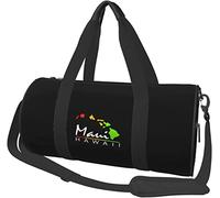 Maui Hawaiian Islands Travel Luggage Duffel Bag Sports Rolling Foldable Duffel Bag, Black