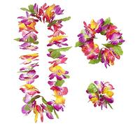 Maui Hawaiian Set (Lei Crown Cuff) Accessory for Tropical Lua Fancy Dress