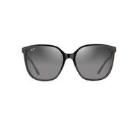Maui Jim Good Fun Butterfly Sunglasses, Black Gloss W/Tortoise/Neutral Grey Polarized, M