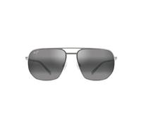 Maui Jim Men's MJ0605S-001 Sharks Cove Aviator/Navigator Sunglasses in Silver Maui Jim Silver One Size