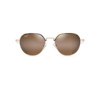 Maui Jim Island Eyes W/Patented Polarizedplus2 Lenses Round Sunglasses, Gold/Hcl Bronze, M