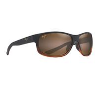 Kaiwi Channel Polarised Wrap Sunglasses in Dark Brown Stripe & HCL Bronze