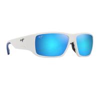 Maui Jim - Keha Asian Fit Blanc Mat Bleu Hawaï Minéral SuperThin - Sunglasses