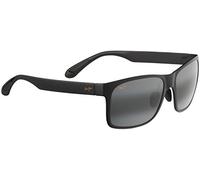 Maui Jim MJ0432S 001 Unisex Sunglasses Injected Black Grey Squared