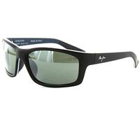 Maui Jim Men’s 766-02MD Sunglasses, negro mate-blanco-azul, 61/17/127