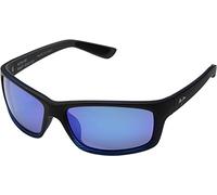 Maui Jim Men’s B766-08C Sunglasses, negra mate azul trasparente, 61/17/127