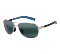Maui Jim Men's 327-17 Aviator/Navigator Sunglasses in Silver Maui Jim Silver One Size
