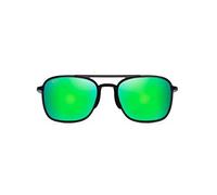 Maui Jim Men's and Women's Keokea Polarized Sunglasses, Translucent Grey/Green Mirror Polarized, M