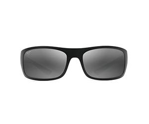 Maui Jim Men's Big Wave Sunglasses, Grey Big Wave Black Matte, One Size