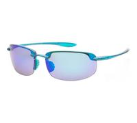 Maui Jim Unisex Hookipa Sunglasses, Shiny transparent blue, 64-14-140