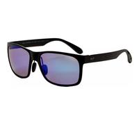 Maui Jim Men's MJ0432SA-002 Red Sands Square/Rectangle Sunglasses in Black Maui Jim Black One Size