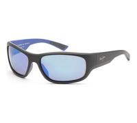 Maui Jim Men's MJ0682S-003 Maukele Square/Rectangle Sunglasses in Black Maui Jim Black One Size