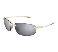 Maui Jim MJ0407S 081 Unisex Sunglasses Bio-injected Brown Silver Squared