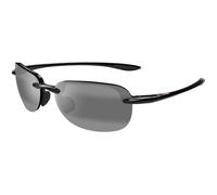 Maui Jim MJ0408S 001 Unisex Sunglasses Injected Black Grey Squared