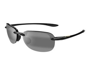 Maui Jim MJ0408S 001 Unisex Sunglasses Injected Black Grey Squared