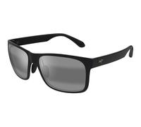 Maui Jim MJ0432S 001 Unisex Sunglasses Injected Black Grey Squared