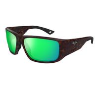 Maui Jim MJ0664SA 004 Man Sunglasses Injected Havana Green Squared