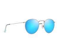 Maui Jim - Pukaua Argent Brillant Bleus Verts Bleu Hawaï MauiPure - Sunglasses