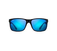 Maui Jim Red Sands w/Patented PolarizedPlus2 Lenses Lifestyle Sunglasses, Matte Black/Blue Hawaii Polarized, Large, Matte Black/Blue Hawaii Polarized, L