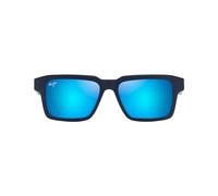 Maui Jim , Matte Blue Rectangular Sunglasses ,Blue unisex, Sizes: ONE SIZE, 53 MM