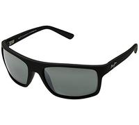 Maui Jim Unisex-Adult Byron Bay Sunglasses, Matte Black Rubber/Neutral Grey, L