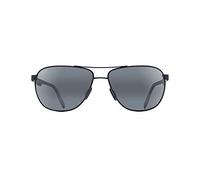 Maui Jim Unisex Sunglass 728 Castles - Frame color: Black Matte, Lens color: Gunmetal Mirror Polarized