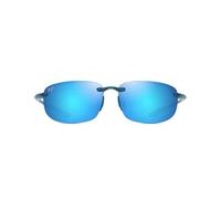 Maui Jim Unisex Hookipa Sunglasses, Shiny transparent blue, 64-14-140
