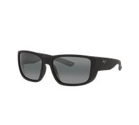 Maui Jim Unisex Sunglass Amberjack - Frame color: Black Matte, Lens color: Grey Polar