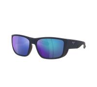 Maui Jim Unisex Sunglass Amberjack - Frame color: Blue Black, Lens color: Blue Mirror Polarized