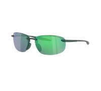 Maui Jim Unisex Sunglass Hookipa Ultra - Frame color: Green Matte, Lens color: Green Mirror Polarized