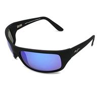 Maui Jim Unisex Sunglasses, Blue Peahi Black Matte, 65, Blue Peahi Black Matte, 65