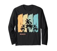 Maui Palm Trees Swaying in The Wind Beach Vacation Hawaii Long Sleeve T-Shirt