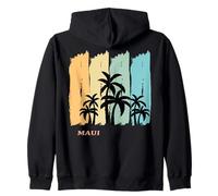 Maui Palm Trees swaying in the Wind Beach Vacation Hawaii Zip Hoodie