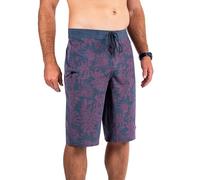 Maui Rippers Very Long 4 Way Stretch Boardshorts 24 Inch Outseam, Multi, 32