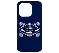 Maui South Seas Sea Turtle Palm Trees Souvenir Hawaii Case for iPhone 15 Pro