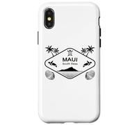 Maui South Seas Sea Turtle Palms Hawaii Island Aloha Case for iPhone X/XS