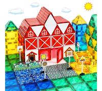 Mauikay Magnetic Tiles Farm Animal Kids Toys, Magnetic Tiles for Kids Ages 3-8 STEM Toy for Toddlers, Montessori Educational Magnet Toys for 3+ Year Old