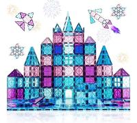 Mauikay Magnetic Tiles for Girls, 3D Princess Castle Magnetic Building Blocks Ages 3 4 5 6 7 8 Princess Toys for Girls Kids Educational Construction Toys Christmas Birthday Gifts