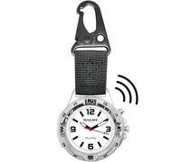 MAUJOY American English Men's Talking Watch with Keychain Carabiner Clip-on Quartz Watch Backpack Fob Belt Watch Pocket Watch for Visually impaired Blind or Elder People,Rock Climbing Doctors Nurses