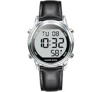 Maujoy LCD English Voice Watch Quality Clear and Loud Voice Womens Talking Watch Speaks The Time, Date or Alarm time for Elderly, Impaired Sight or Blind