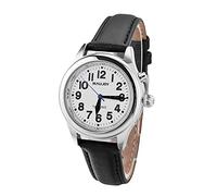 MAUJOY Quality Clear and Loud Voice Ultra Thin Mens German Talking Watch Speaks The Time, Date or Alarm time for Elderly, Impaired Sight or Blind