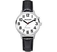 MAUJOY Talking Analog Watch & Talking Keychain Clock,Loud and Clear American English Voice Will Say The Alarm, Time, Date, The Best Choice for The Elderly, Style 10, 32mm, classic